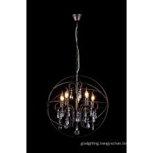 Restoration Iron with Crystal Pendant Lamp Chandelier (8774-5)